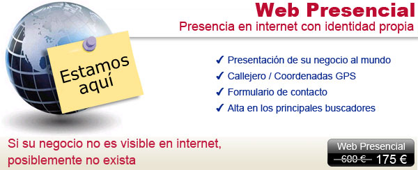 Subvención Página web presencial Subvención Página web presencial